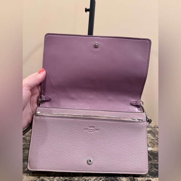 Coach Callie Foldover Crossbody Clutch with Tea Rose Rivets & Pearls - Picture 8 of 16